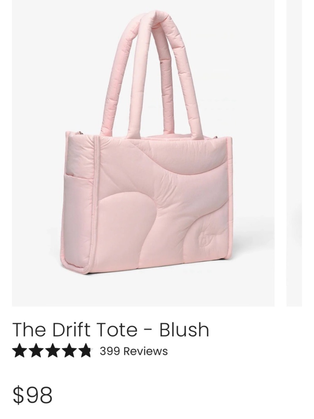 Thirty Years Drift Tote in Blush